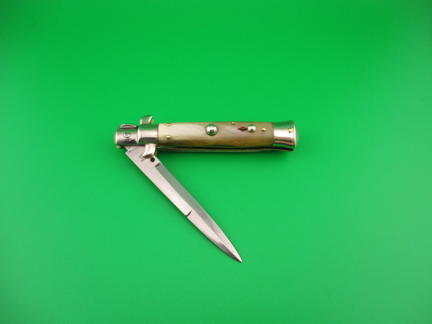 ETHAN 1953 18cm Italian Picklock Honey & Cream horn 1950s vintage automatic knife