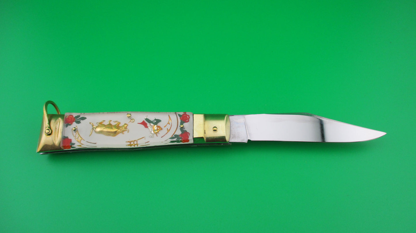 z STAINLESS 19cm Japanese Siesta Matador Lever Mexico Souvenir switchblade near mint