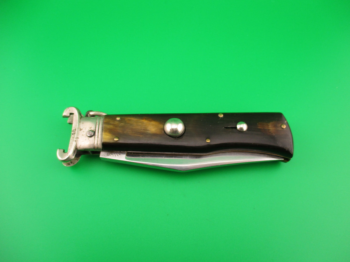 ELIO ITALY INOX 20cm Italian Ring Pull Shellpuller Camper vintage 1950s automatic knife