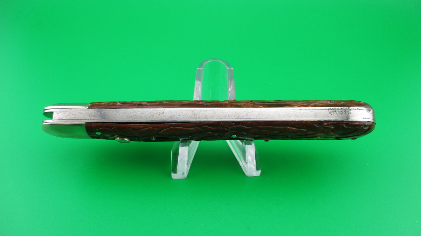 PRESTO Lazy W Folding Guard Hunter Wormgroove switchblade knife