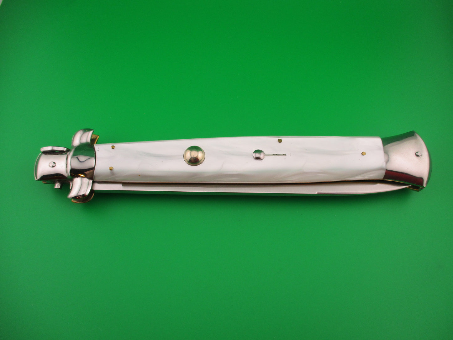 ROSTFREI ITALY 45cm Italian Stiletto Pearlex 18 inch swivel bolster automatic knife