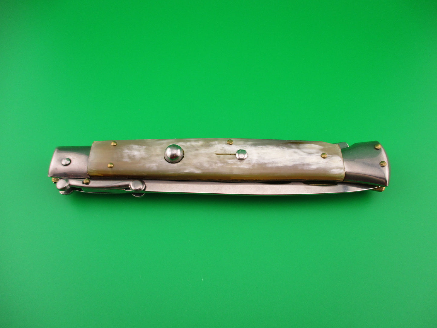 FRANK B ITALY 28cm Italian Swing guard PROTOTYPE Dagger Honey & Cream automatic knife