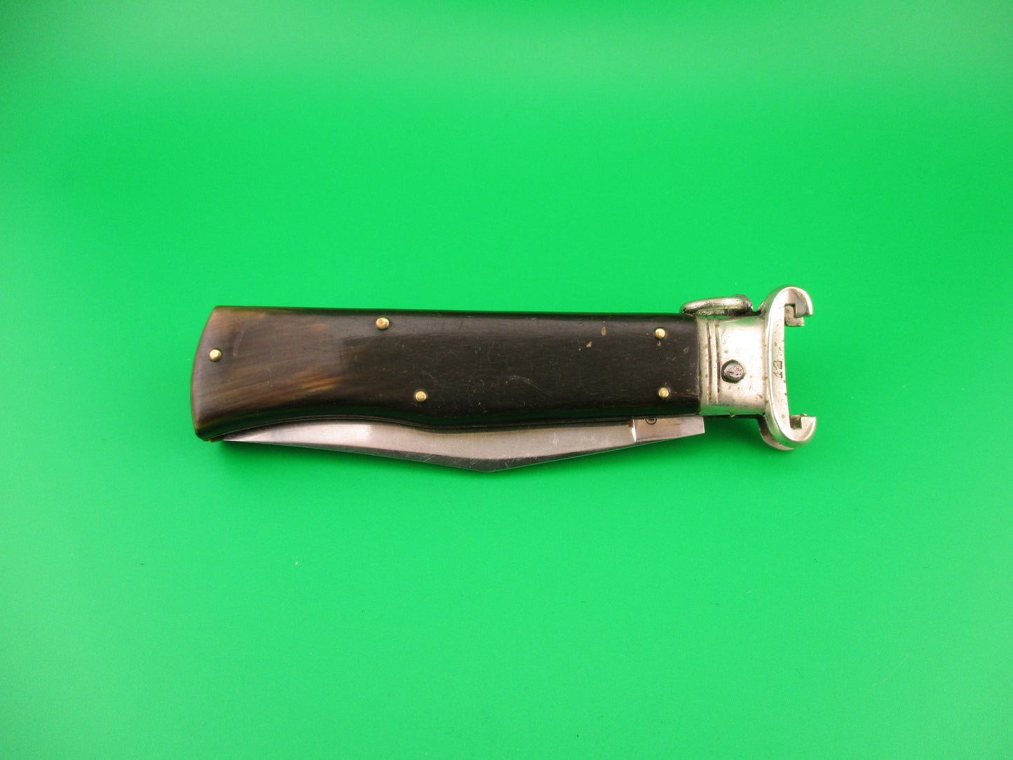 ELIO ITALY INOX 20cm Italian Ring Pull Shellpuller Camper vintage 1950s automatic knife