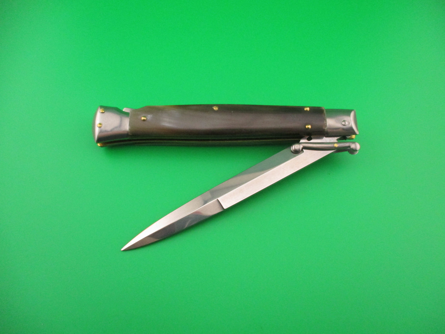 FRANK B ITALY 28cm Italian Swing Guard Bayonet Brazilian horn automatic knife