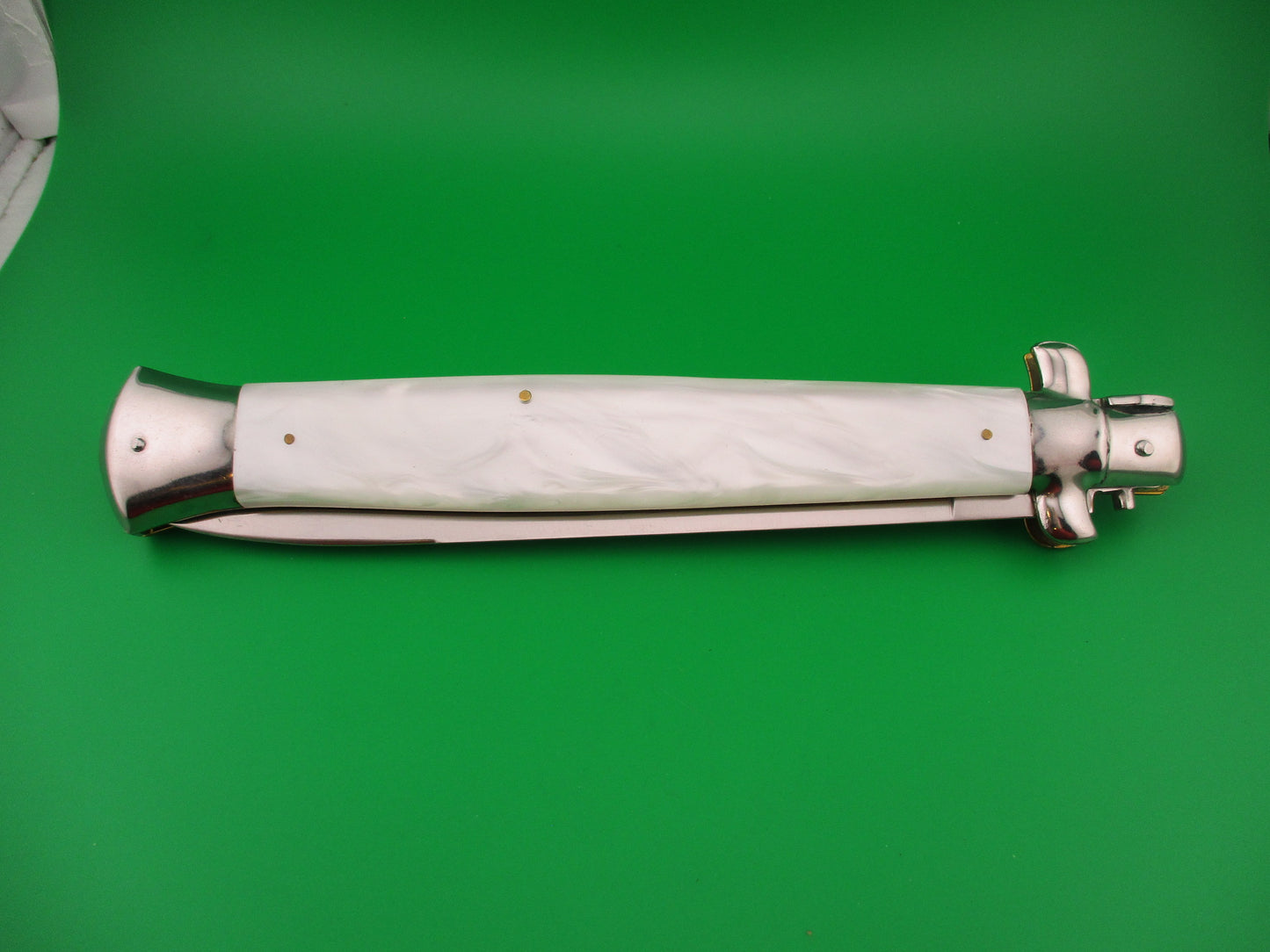 ROSTFREI ITALY 45cm Italian Stiletto Pearlex 18 inch swivel bolster automatic knife