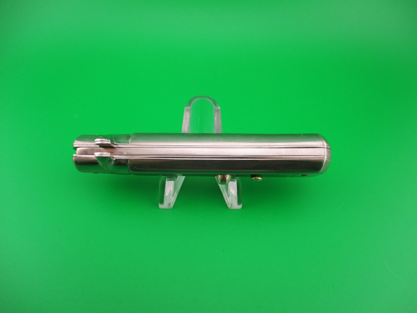 BARGEON INOX 19cm French All metal round button red dot vintage automatic knife