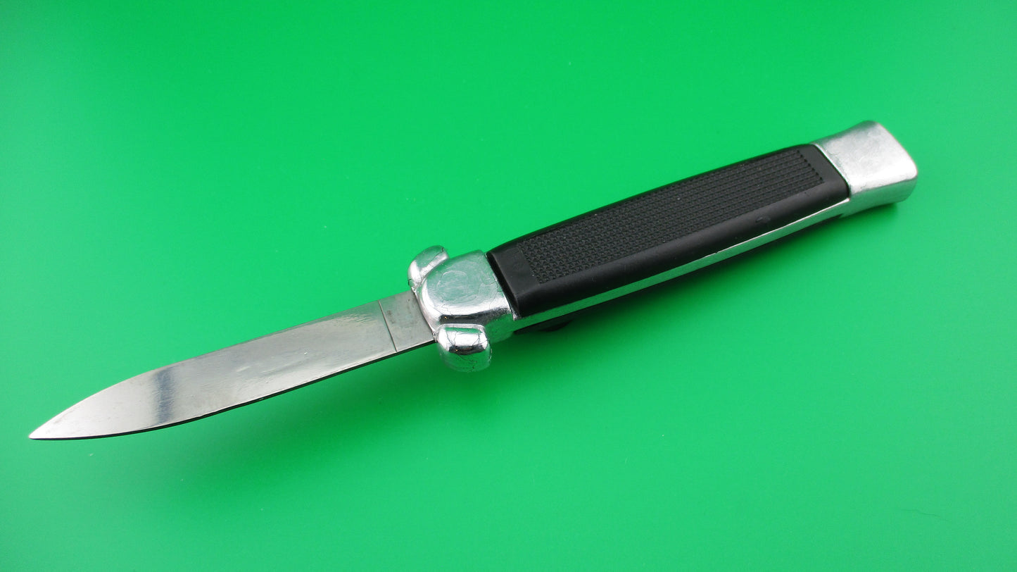 z BELL SECRET AGENT 20cm Out the Front OTF DA automatic knife black