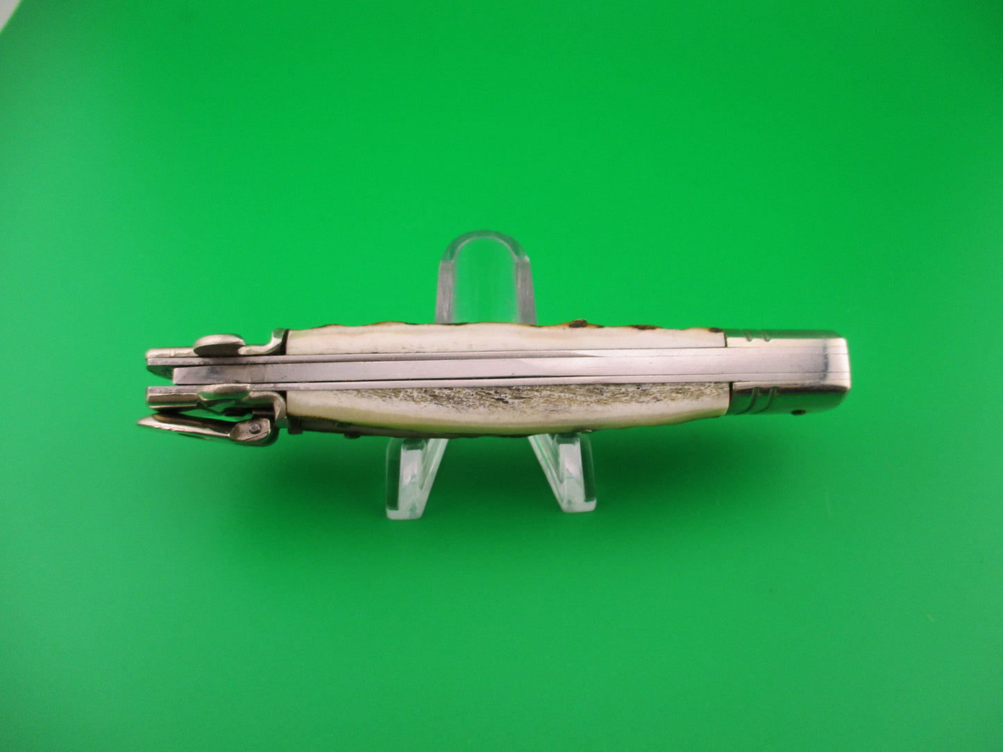 z Leverletto by Bill DeShivs AKC Italy 20cm Italian Stag lever guards automatic knife
