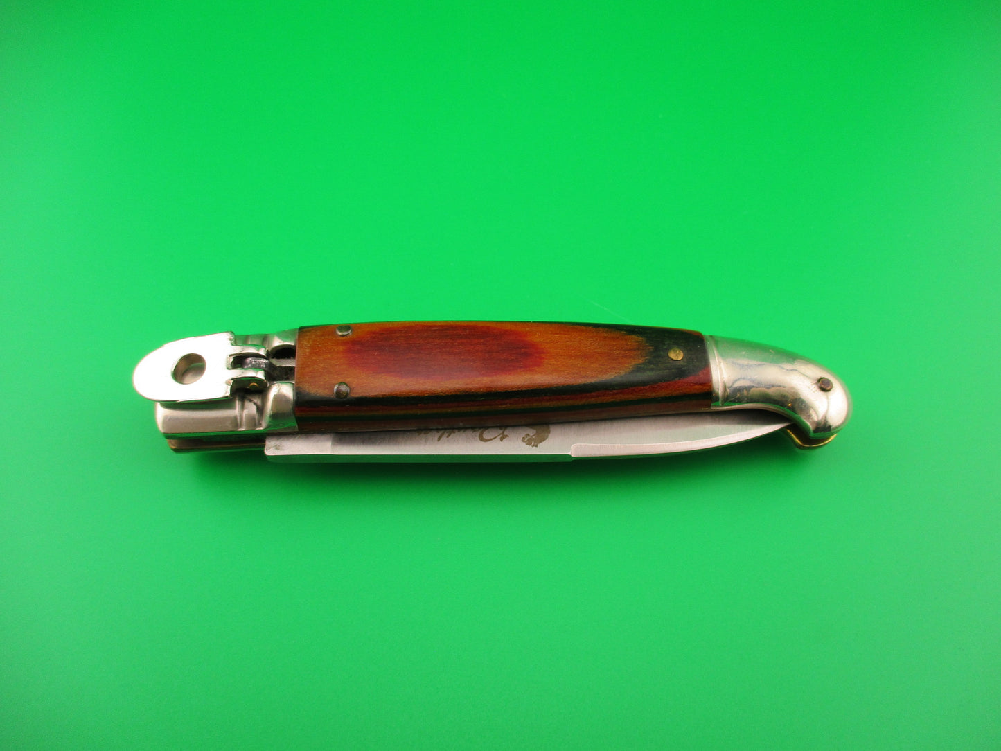Rostfrei Panther 20cm Italian Birds head lever automatic knife with Frostwood scales