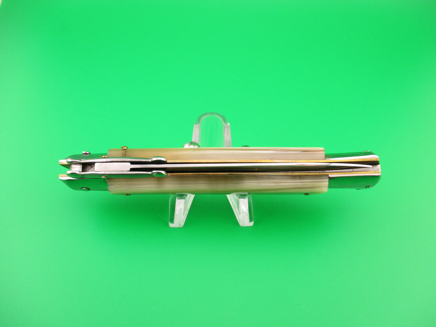 STAINLESS ITALY 23cm Italian Dagger blade Swing Guard Honey Horn automatic knife