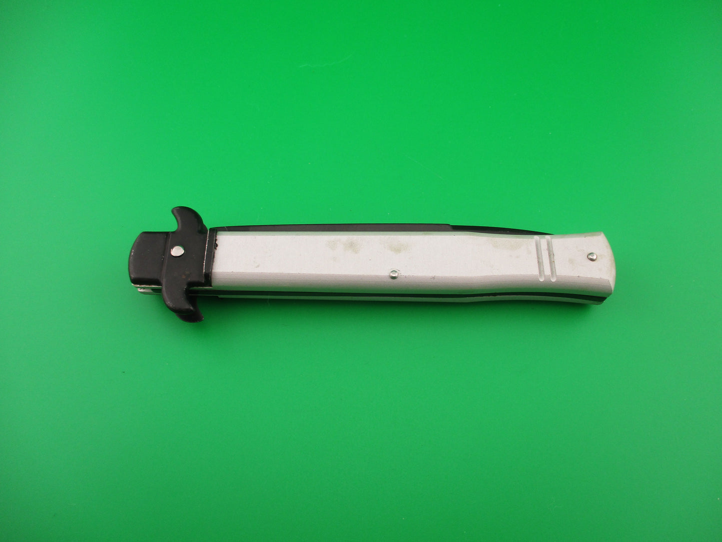 AKC 20cm TACTICAL Leverletto Bill Deshivs Italian lever aluminum Black automatic knife