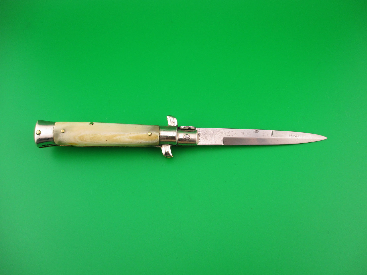 ETHAN 1953 18cm Italian Picklock Honey & Cream horn 1950s vintage automatic knife