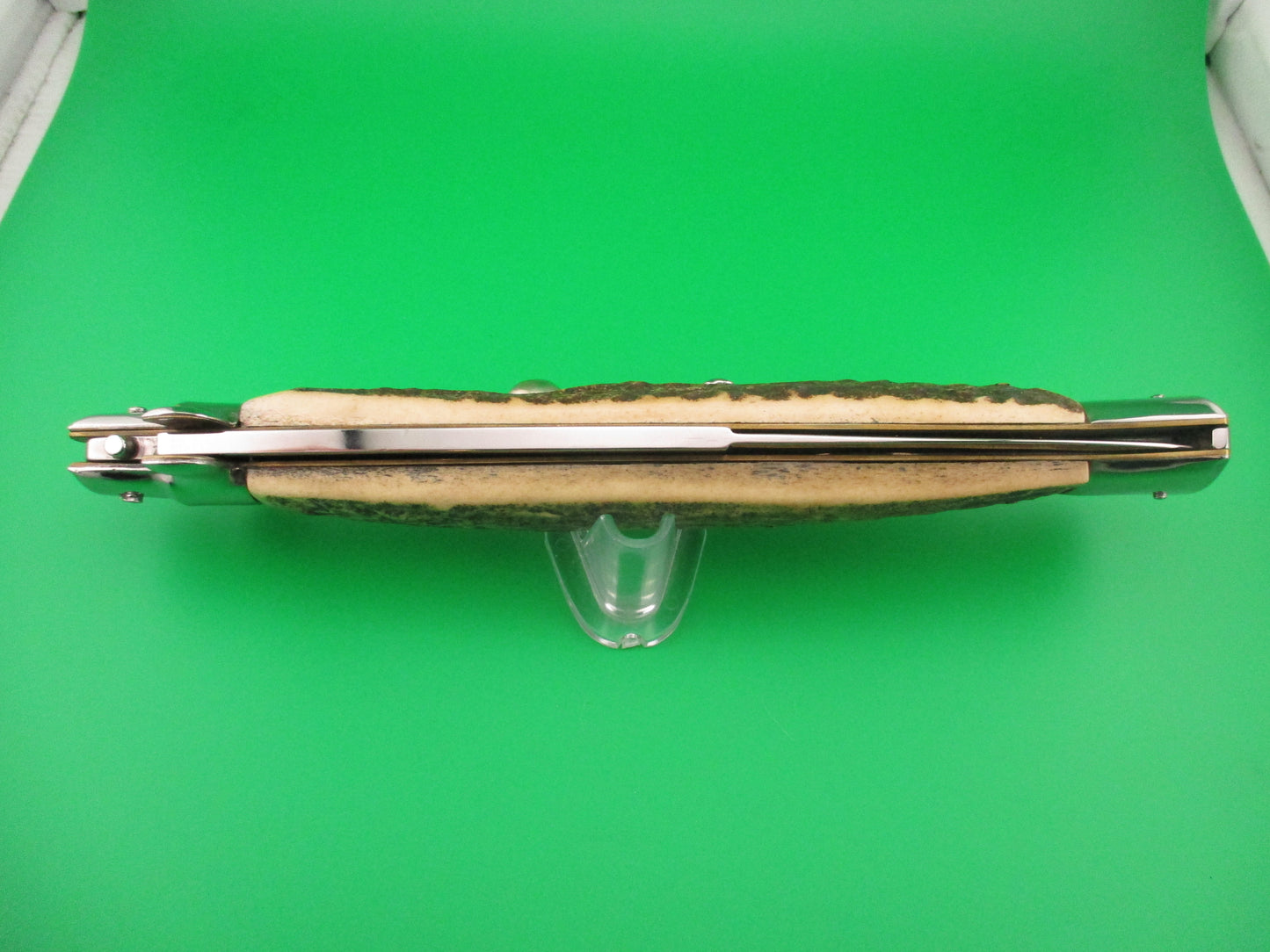 ROSTFREI ITALY 45cm Italian Stiletto Swivel bolster Stag 18 inch automatic knife