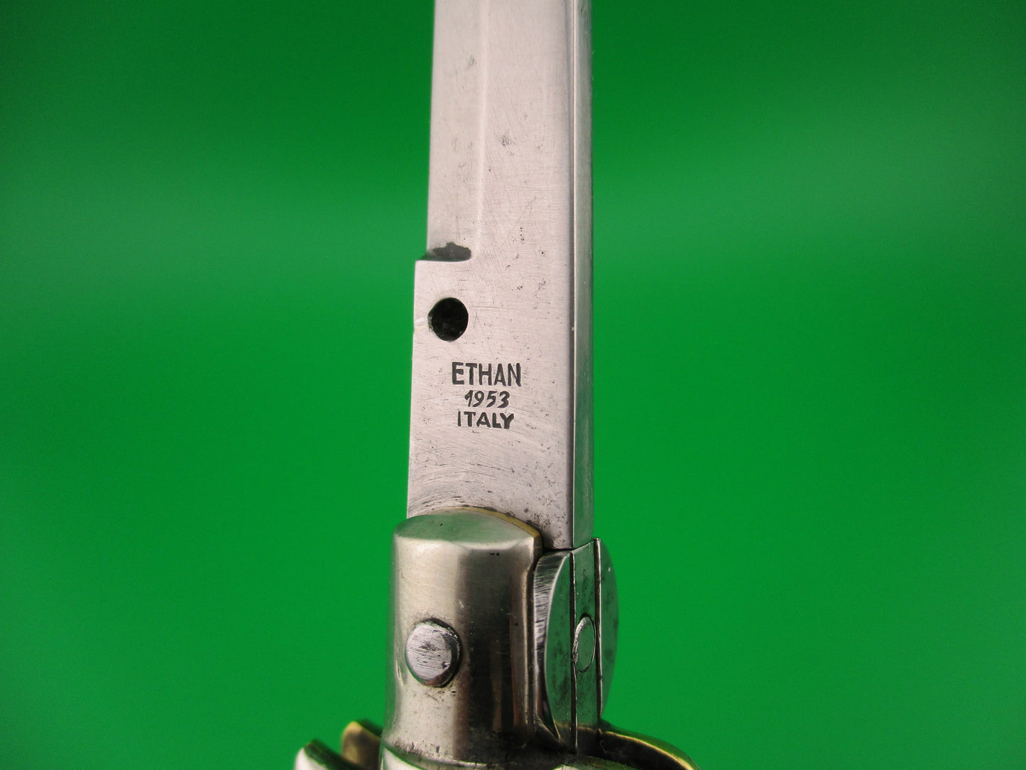 ETHAN 1953 18cm Italian Picklock Honey & Cream horn 1950s vintage automatic knife