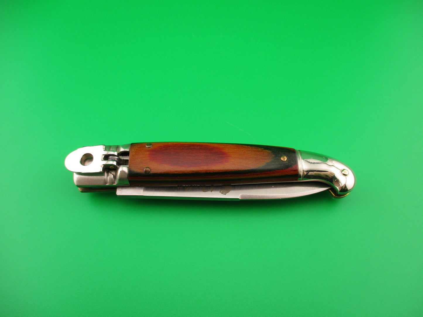 Rostfrei Panther 20cm Italian Birds head lever automatic knife with Frostwood scales