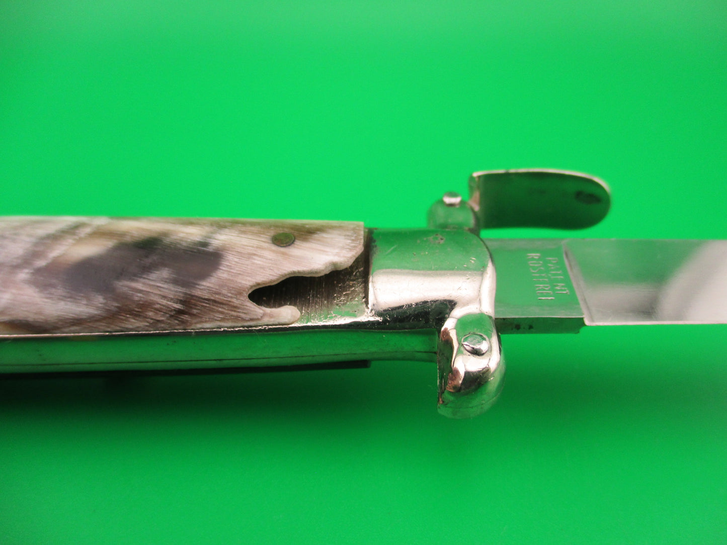 z C JUL HERBERTZ 21cm 1960s Italian Trapdoor OTF switchblade knife flawed