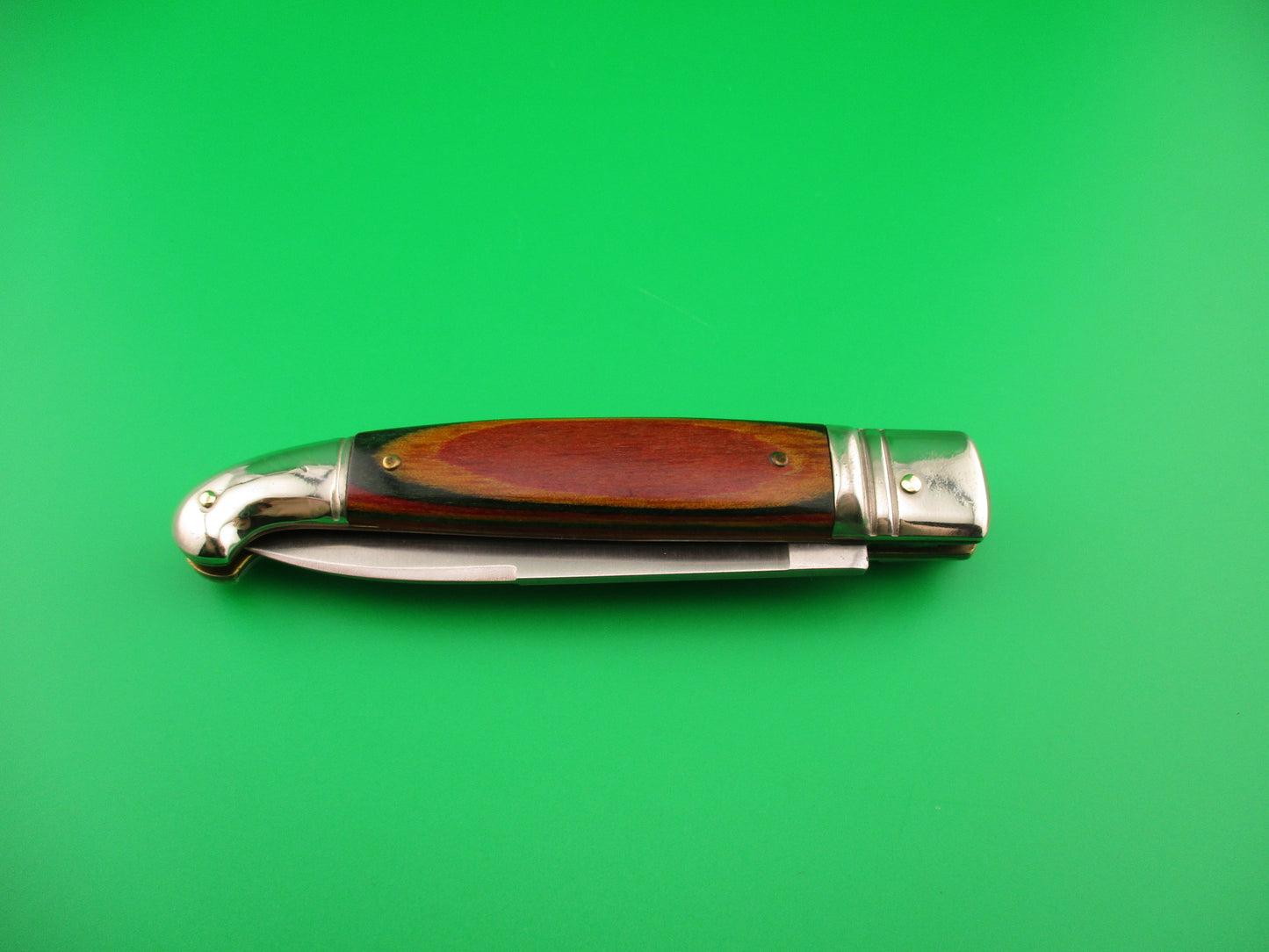 Rostfrei Panther 20cm Italian Birds head lever automatic knife with Frostwood scales