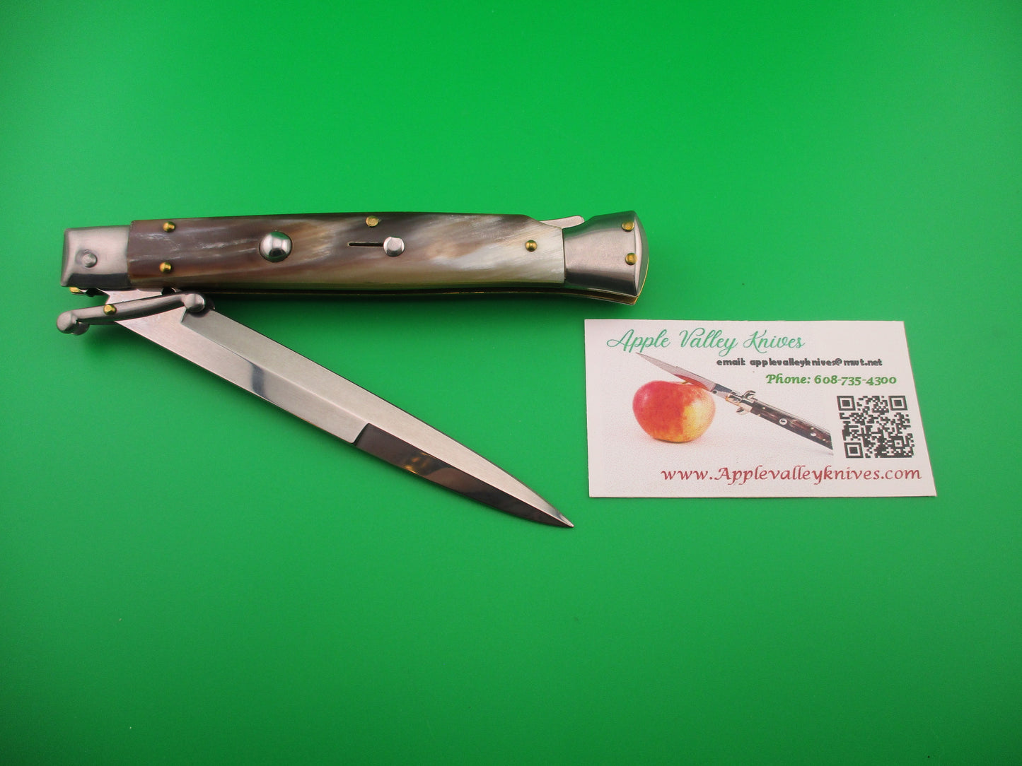 FRANK B ITALY 28cm Italian Swing Guard Bayonet Brazilian horn automatic knife
