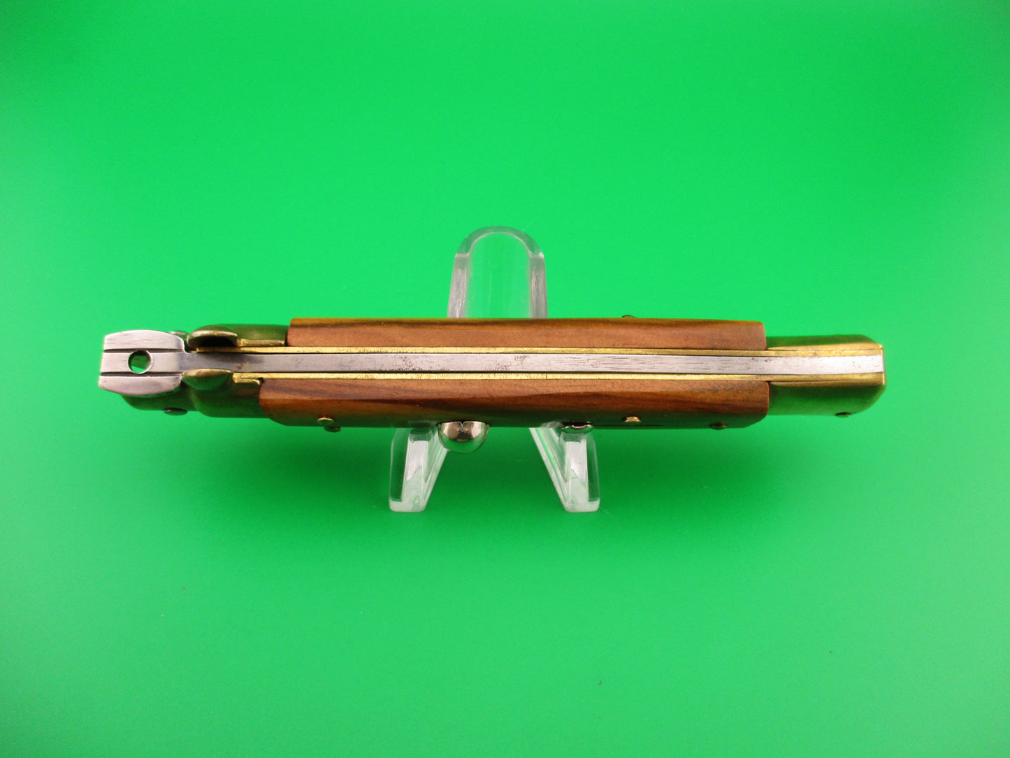 z AB STILETTO ITALY 23cm Italian Dagger Olive Wood scales vintage switchblade knife