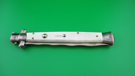 z MADE ITALY 33cm Italian Stiletto KRIS Pearlex Swivel bolster automatic knife