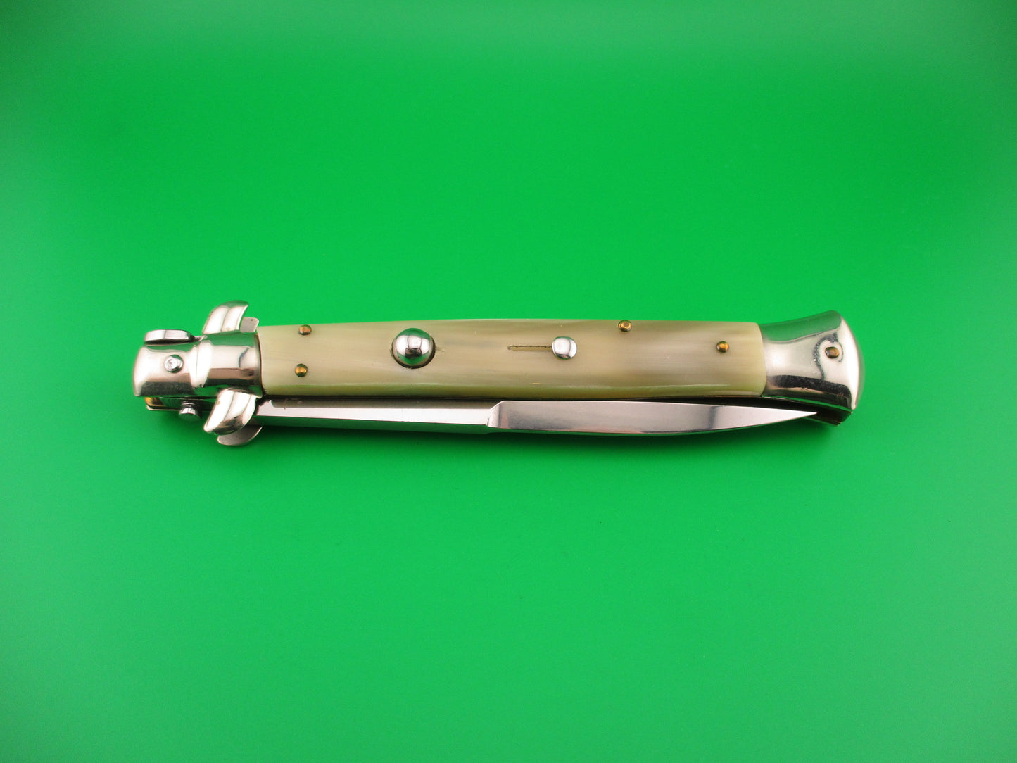 Walt's Latama Italy 28cm Italian Stiletto French Tip horn Bayonet blade automatic knife
