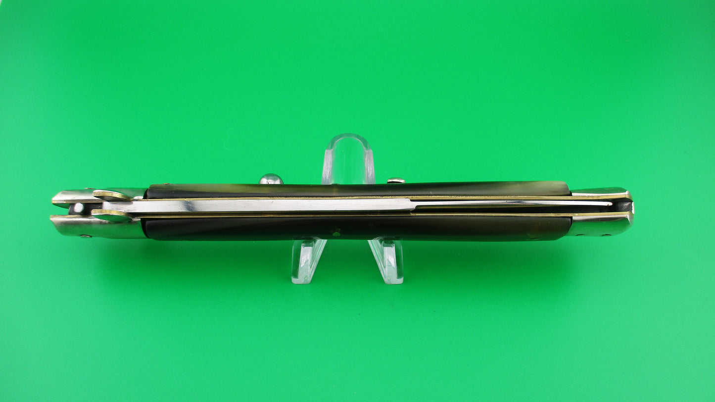 MADE ITALY 6 33cm Italian Backspring (Humpback) Brazilian horn conversion switchblade