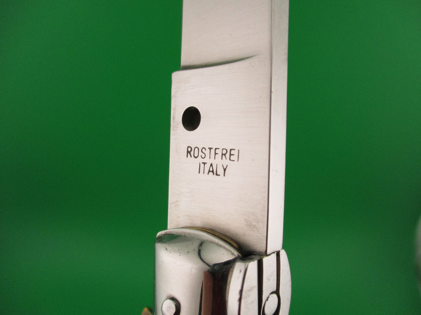 ROSTFREI ITALY 45cm Italian Stiletto Pearlex 18 inch swivel bolster automatic knife