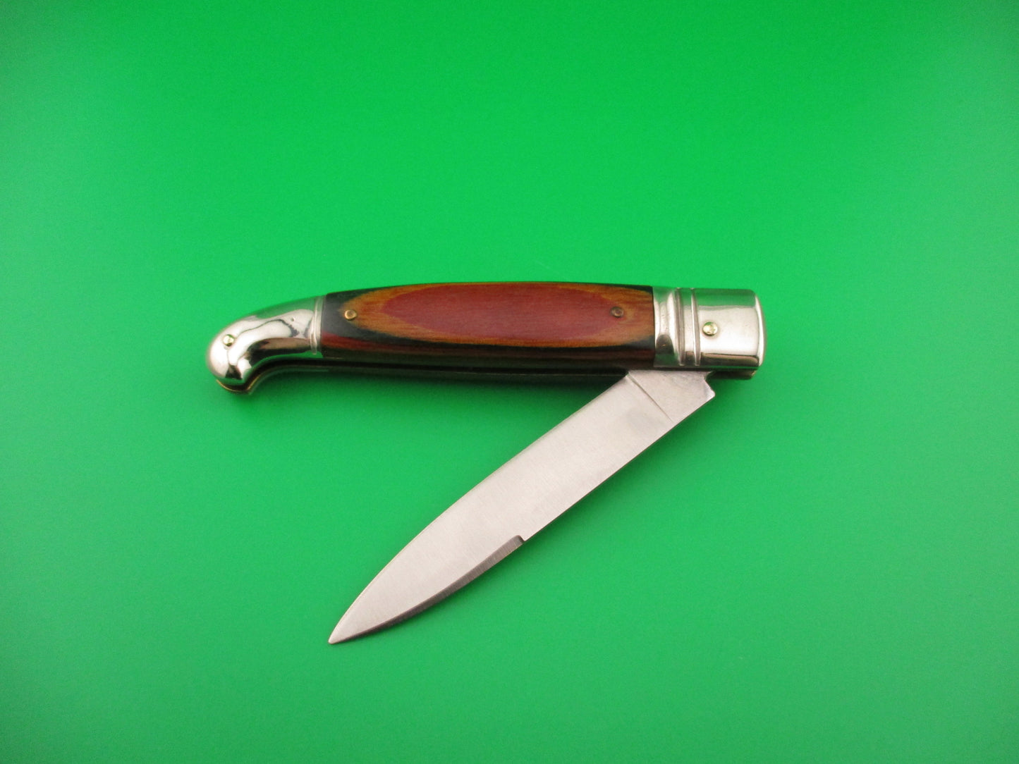 Rostfrei Panther 20cm Italian Birds head lever automatic knife with Frostwood scales