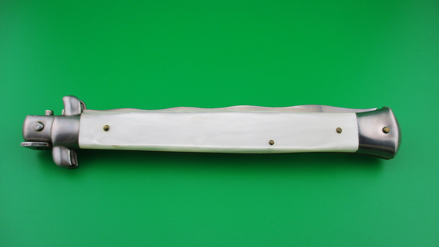 z MADE ITALY 33cm Italian Stiletto KRIS Pearlex Swivel bolster automatic knife