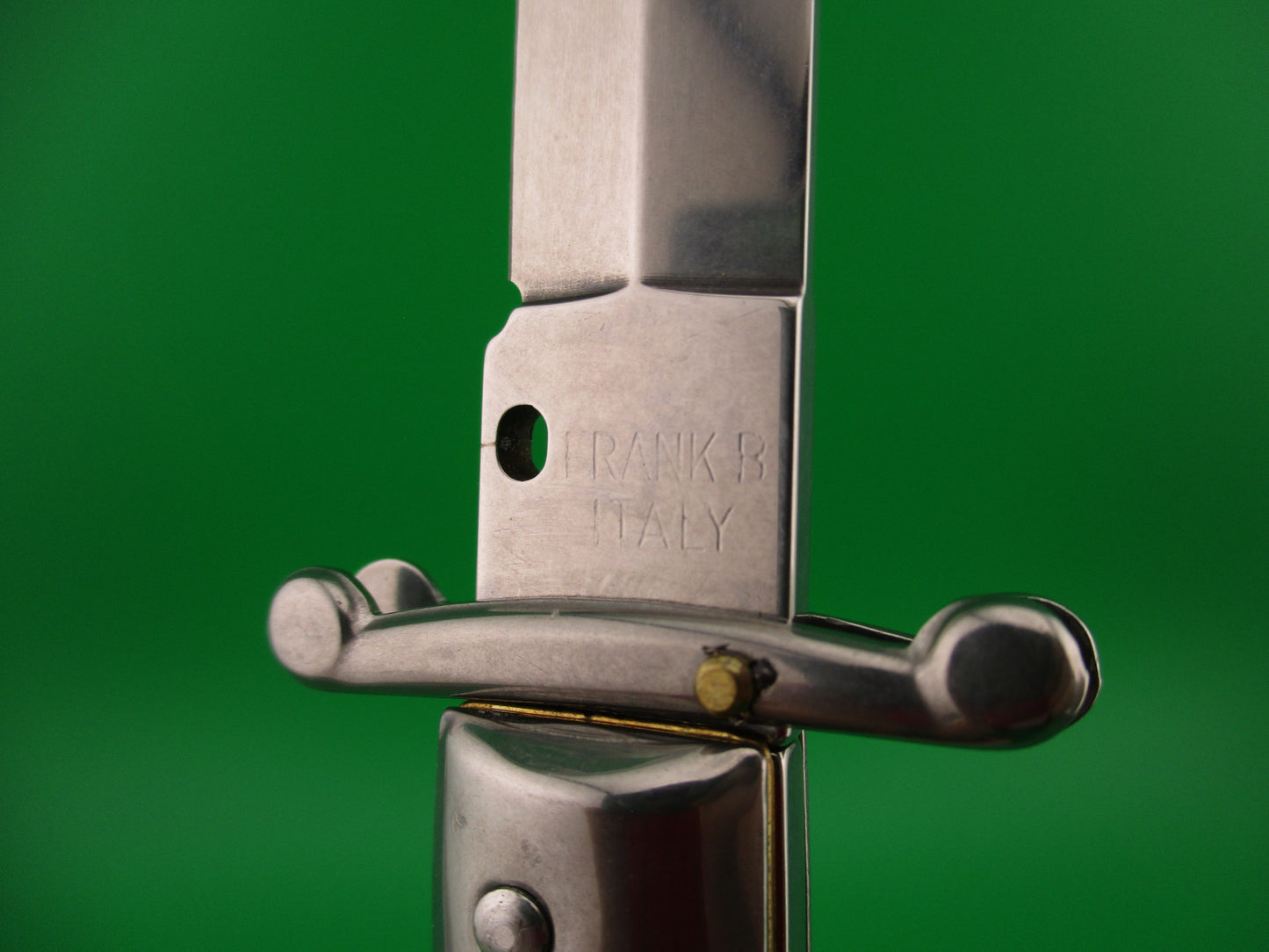 FRANK B ITALY 28cm Italian Swing guard PROTOTYPE Dagger Honey & Cream automatic knife