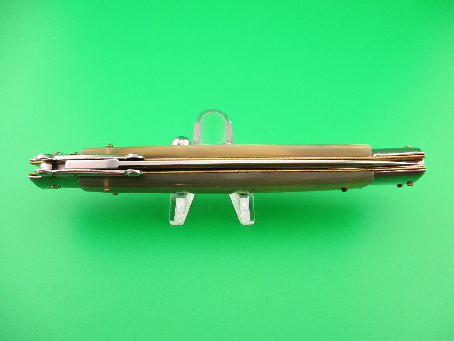 FRANK B ITALY 28cm Italian Swing guard PROTOTYPE Dagger Honey & Cream automatic knife