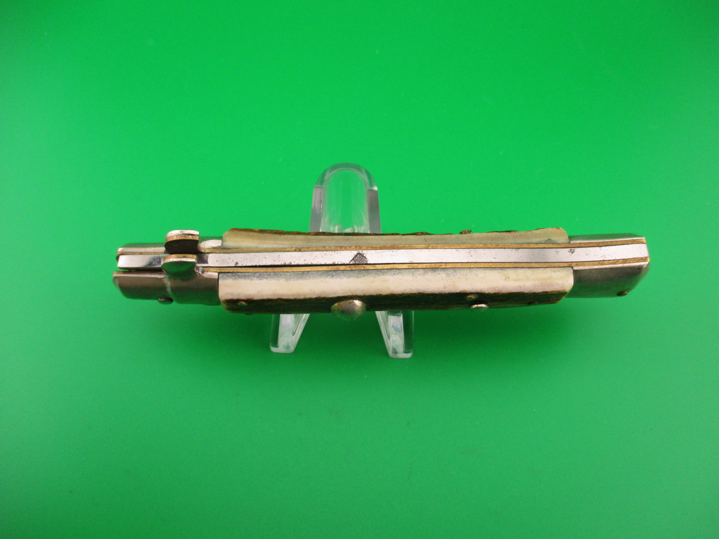 ROSTFREI 22cm Italian BOBC Stag Stiletto swedge blade vintage automatic knife