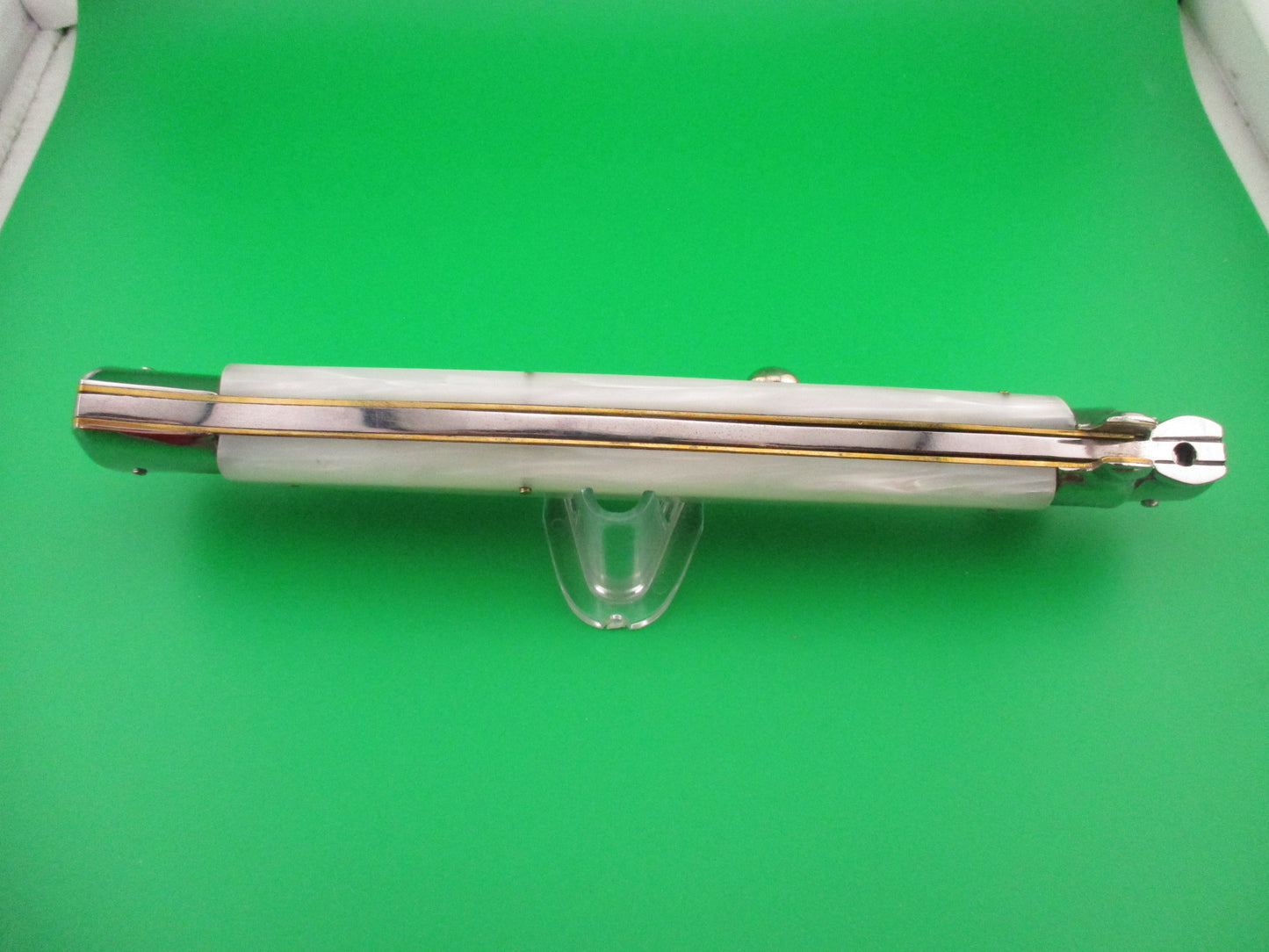 ROSTFREI ITALY 45cm Italian Stiletto Pearlex 18 inch swivel bolster automatic knife