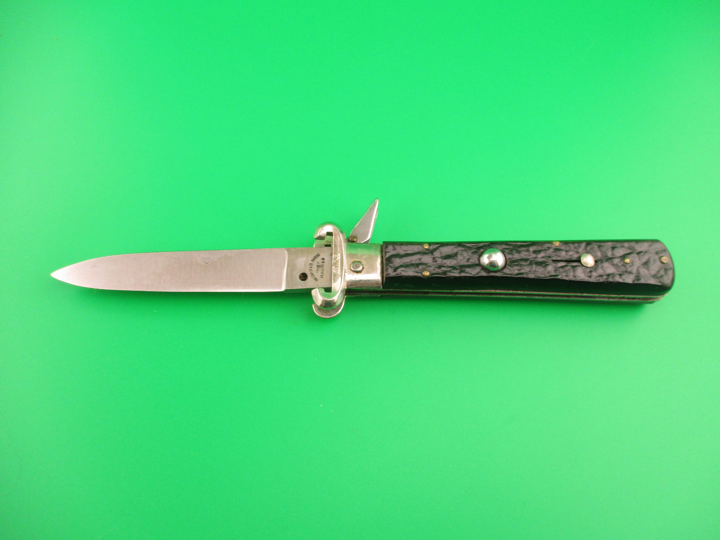 MASERIN & DE NARDO INOX MANIAGO 21cm Italian Shell Puller Fulcrum Black switchblade