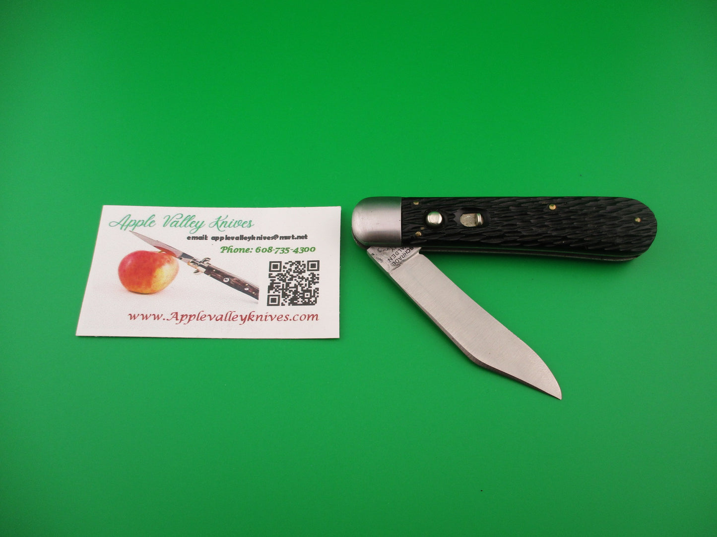 SCHRADE WALDEN NY #155 Scout Black Stagged vintage automatic knife