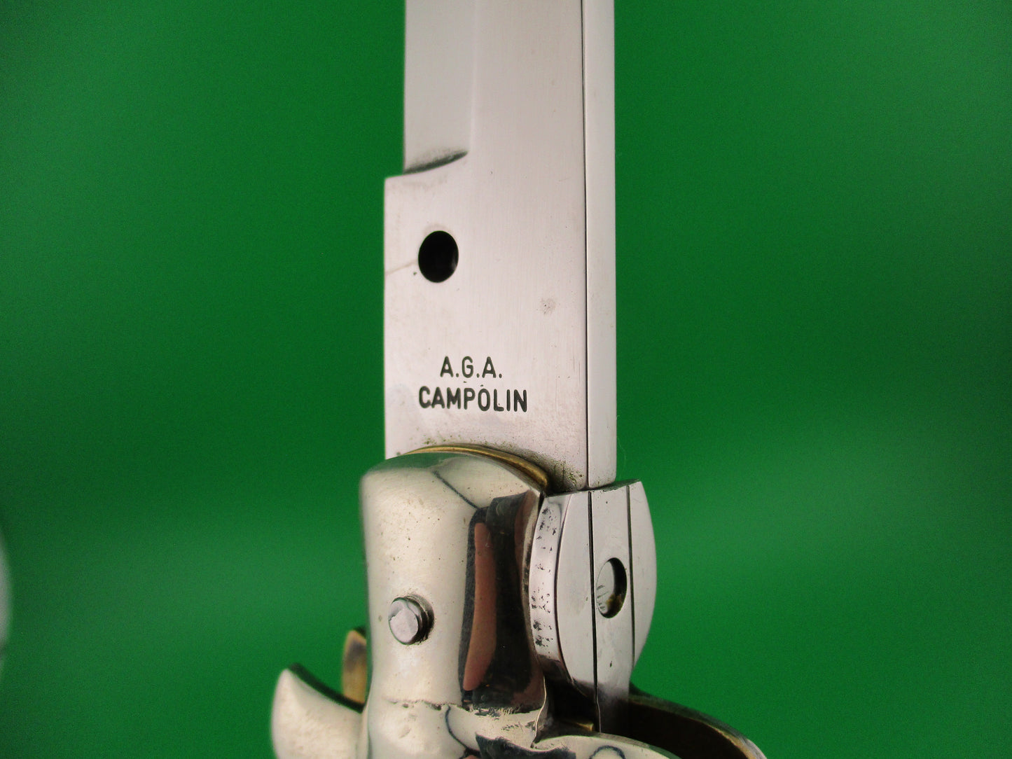 AGA CAMPOLIN 38cm Italian Stiletto Purple Pearlex Bayonet automatic knife