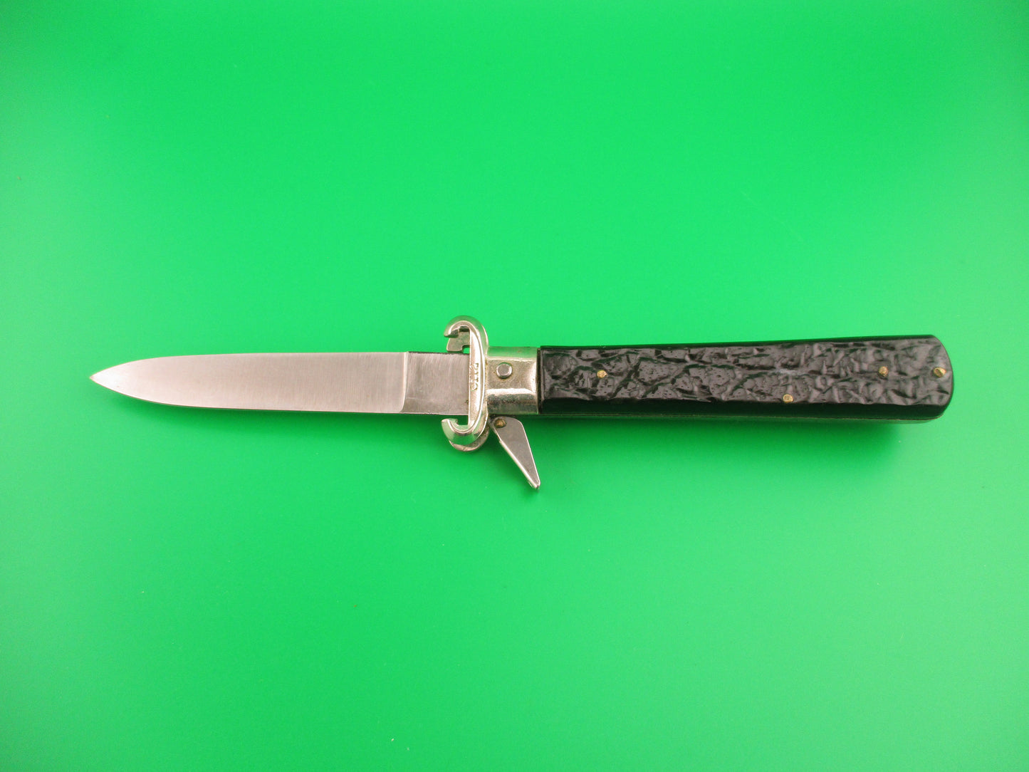 MASERIN & DE NARDO INOX MANIAGO 21cm Italian Shell Puller Fulcrum Black switchblade