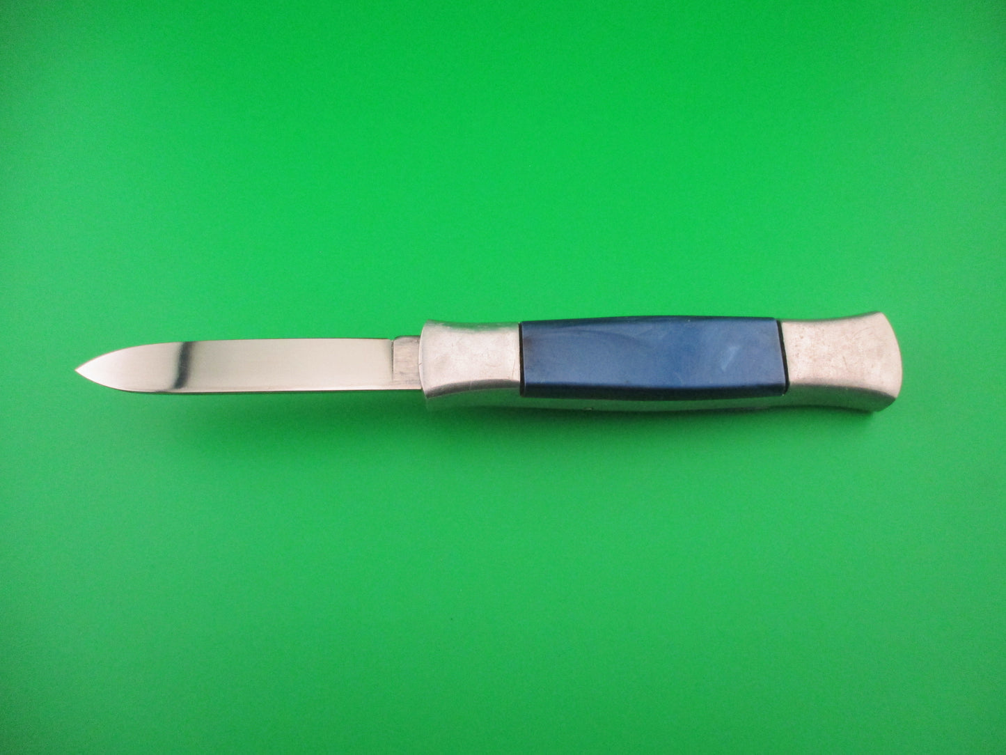 STAINLESS ITALY 21cm Italian Blue Vintage 1970s OTF Aluminum frame automatic