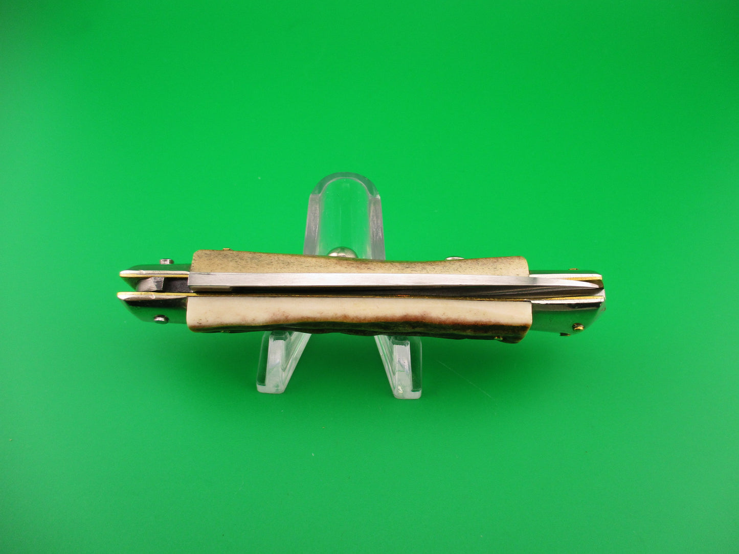 Rostfre 8 PATENT 18cm Italian Stag Lockback Rare Swinger style Automatic knife NOS Belgium