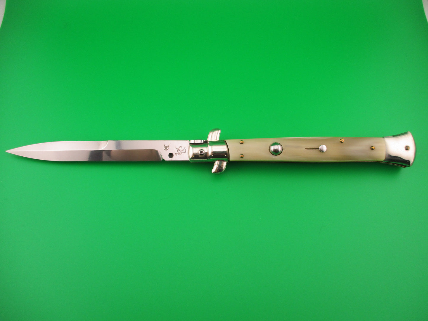 Walt's Latama Italy 28cm Italian Stiletto French Tip horn Bayonet blade automatic knife