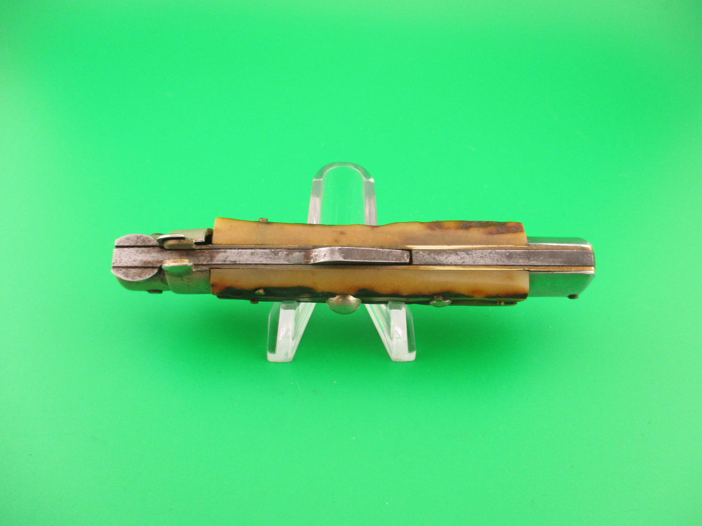 Kissing Crane ROSTFREI 20cm Italian Humpback Stag 1960s automatic knife