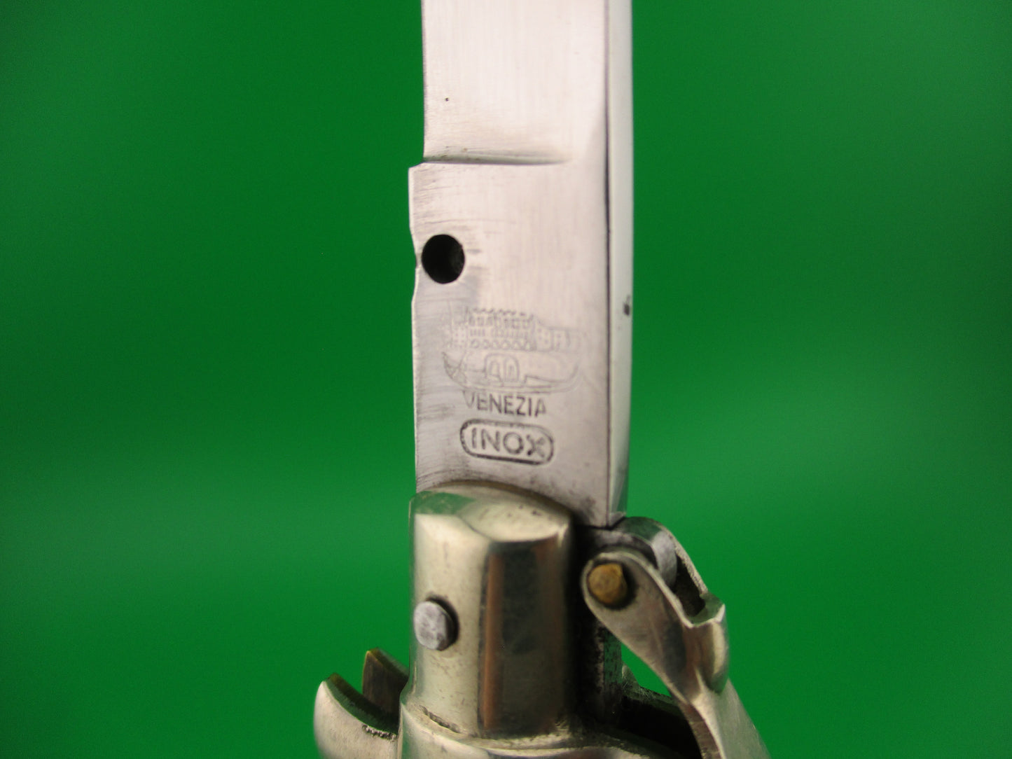 VENIZIA INOX Gondola 23cm Italian Fulcrum release Vintage 1960s automatic knife