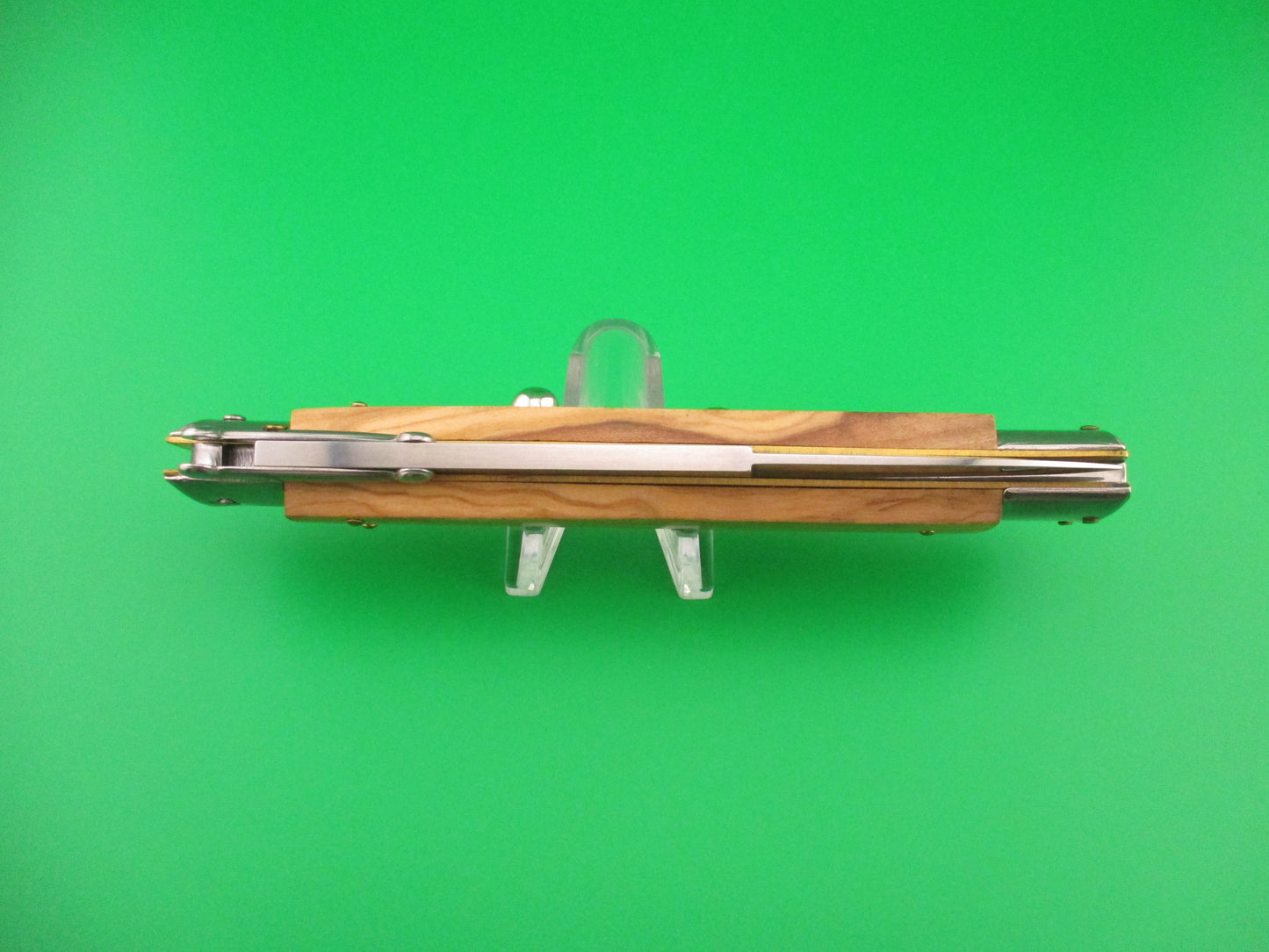 FRANK B ITALY 28cm Italian Swing guard Olive Wood automatic knife