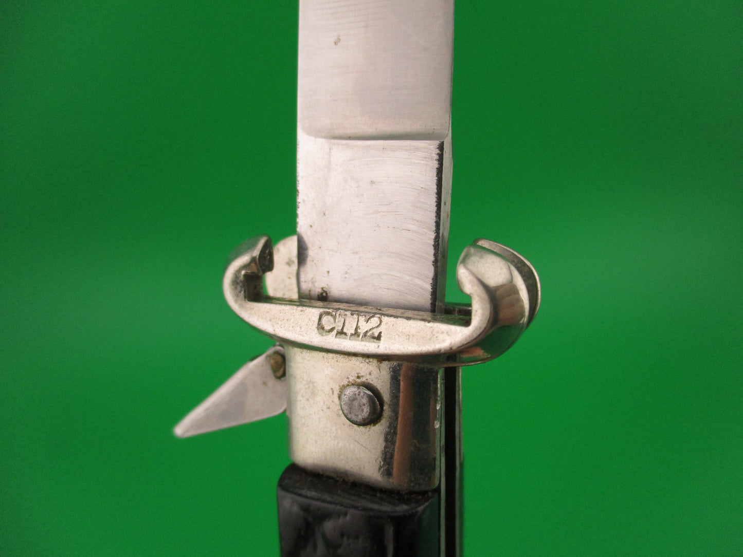 MASERIN & DE NARDO INOX MANIAGO 21cm Italian Shell Puller Fulcrum Black switchblade