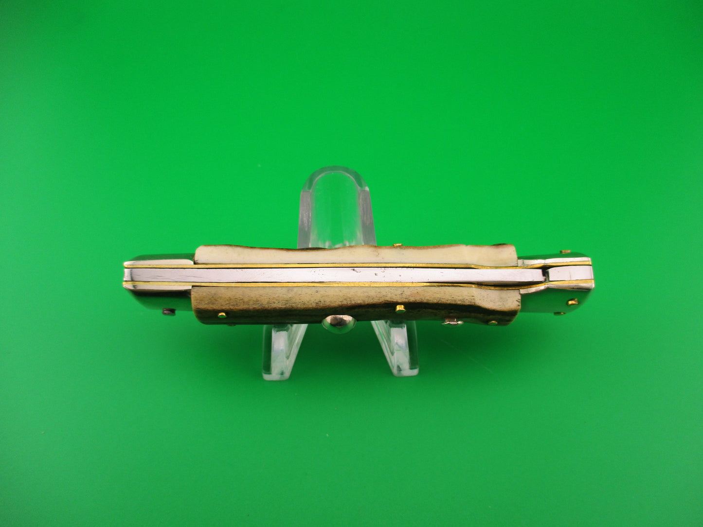 Rostfre 8 PATENT 18cm Italian Stag Lockback Rare Swinger style Automatic knife NOS Belgium