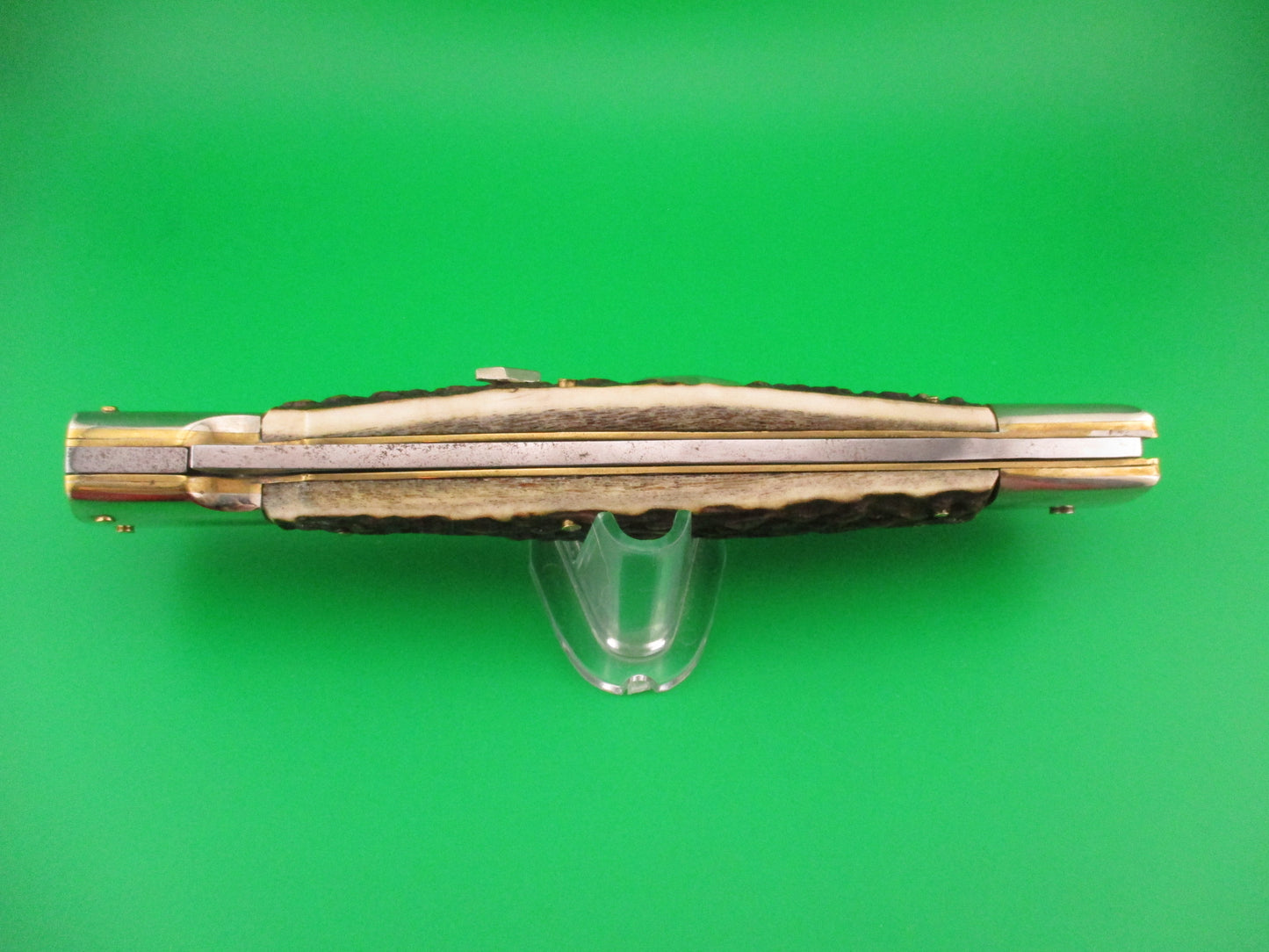 z AGA CAMPOLIN 33cm Italian 2015 Stag Batwing Diamond button automatic knife