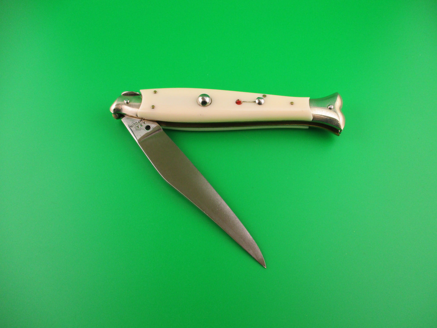 z AGA CAMPOLIN 25cm Italian Fishtail Picklock White automatic w Red dot safety.