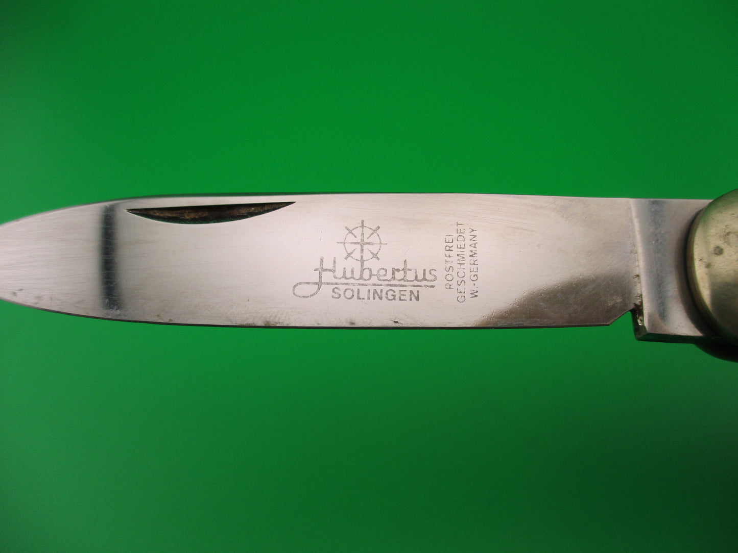 HUBERTUS SOLINGEN 11cm German Lever knife Stag West Germany automatic knife