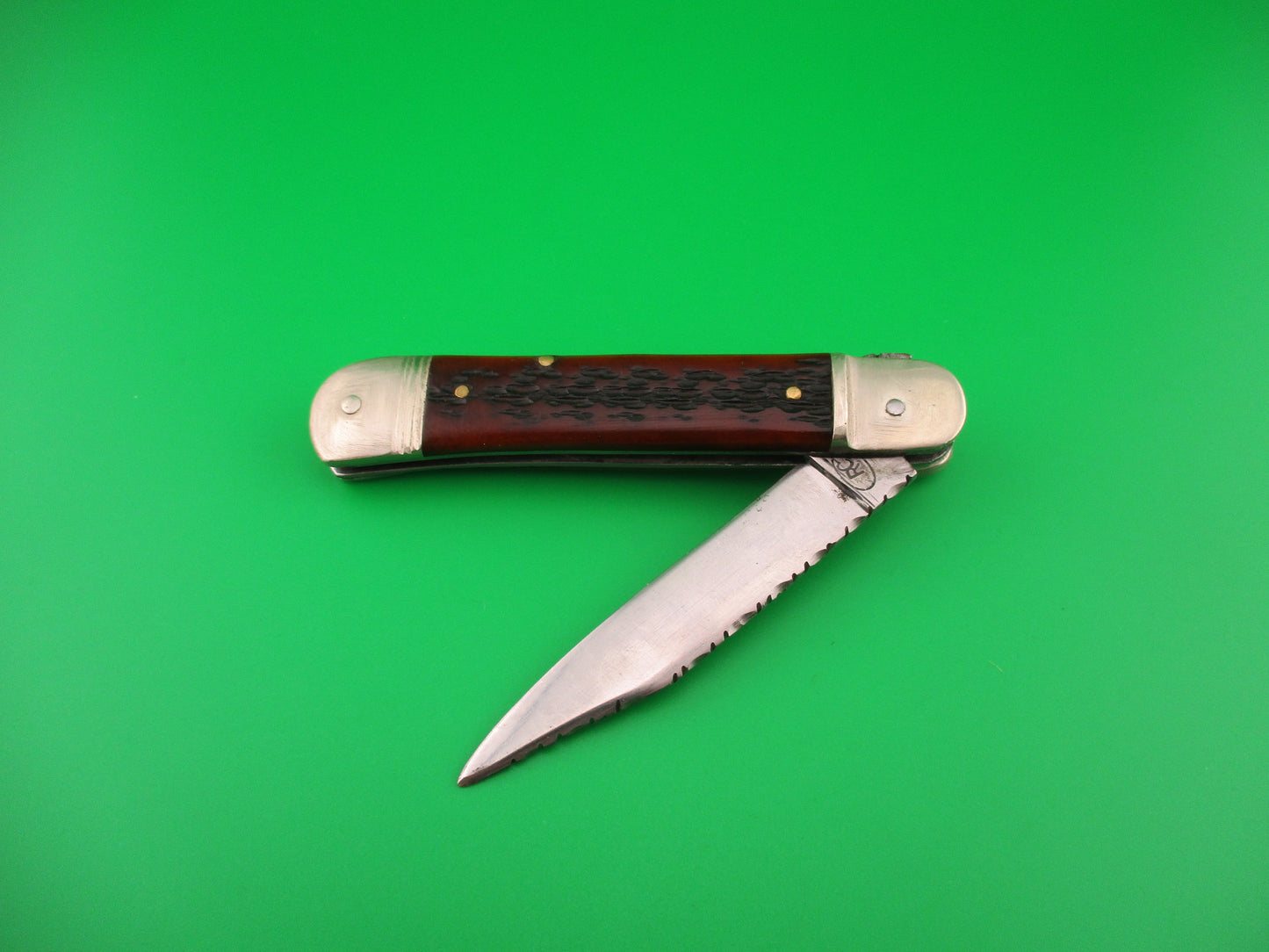 RC 10cm German Lever jigged bone SPRINGER automatic knife with file work