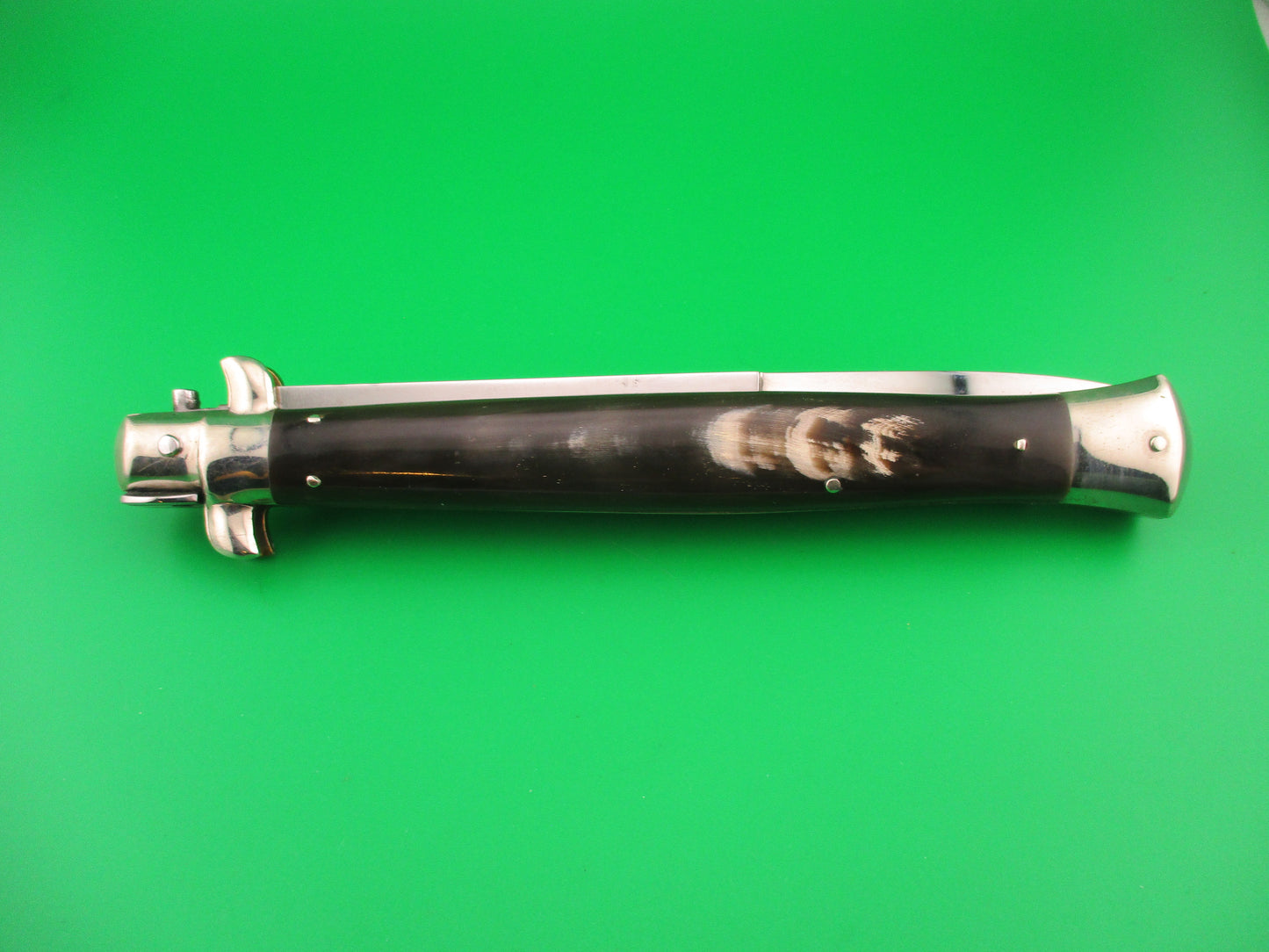 AGA CAMPOLIN 33cm Picklock Stiletto Brown streaked horn NOS automatic knife